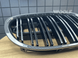 Решетка радиатора BMW F01 черная глянцевая, стиль М+рамка под карбон, Черный