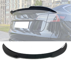 Спойлер Tesla Model 3 стиль М4 Large чорний глянсовий ABS-пластик (17-22 р.в.)