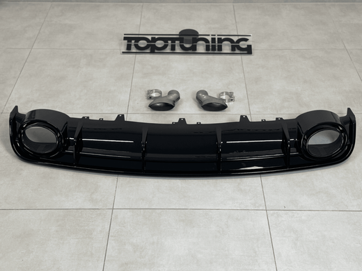 Накладка заднего S-Line бампера AUDI A6 C7 стиль RS6 (15-18 г.в.)