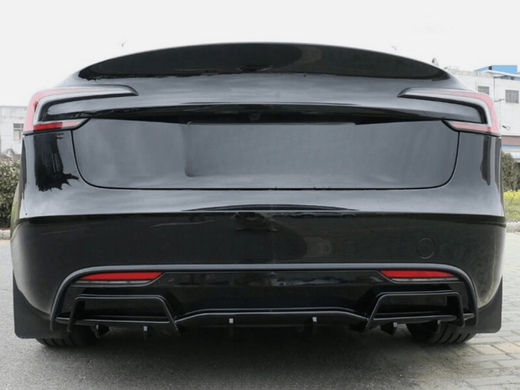 Накладка заднего бампера Tesla Model 3 черный глянец (2023+ г.в.)