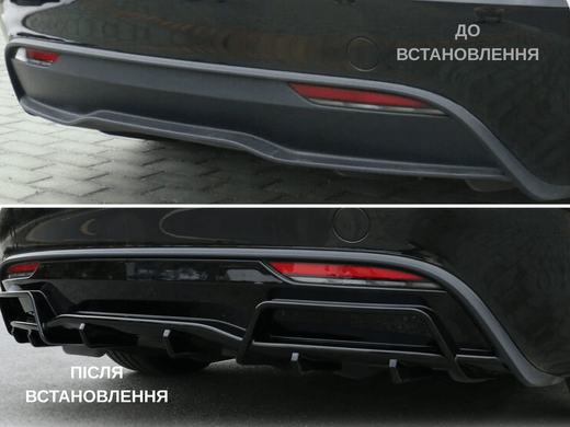 Накладка заднего бампера Tesla Model 3 черный глянец (2023+ г.в.)