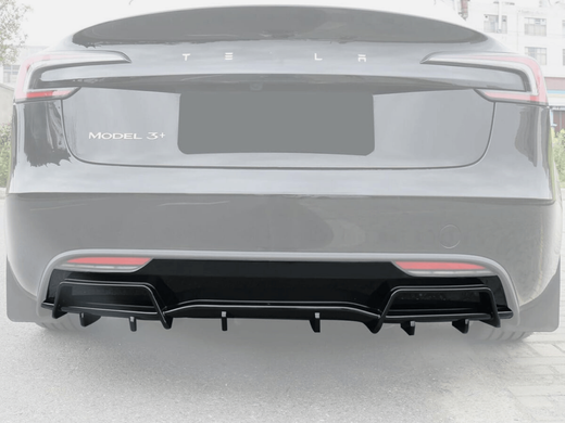 Накладка заднего бампера Tesla Model 3 черный глянец (2023+ г.в.)