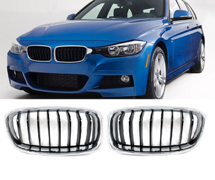 Решетка радиатора BMW F30 / F31 черная + хром рамка