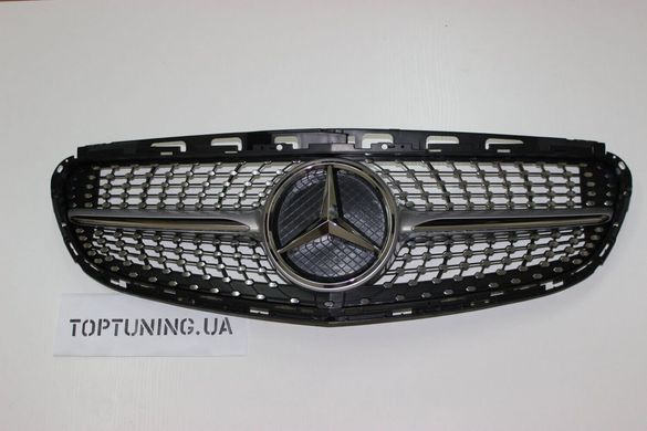 Решетка радиатора Mercedes W213 в стиле Diamond silver (эмблема в комплекте)