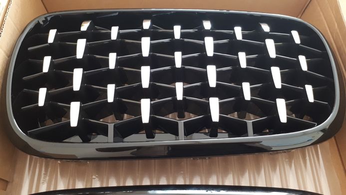 Решітка радіатора на BMW X5 F15 / X6 F16 стиль Diamond Silver-Black