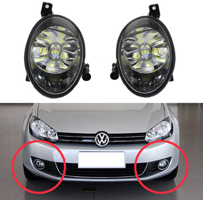 Противотуманки LED на VW Caddy / Golf 6 / Jetta 6 / Touran / Tiguan