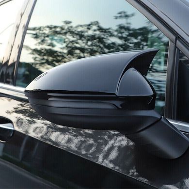 Накладки на зеркала VW Golf 7 черные глянцевые стиль R-Line