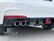 Накладка на задній бампер BMW F30 (2013-2019 р.в.) зі соп-сигналом (під дві подвійні вихлопні труби)