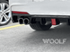 Накладка на задній бампер BMW F30 (2013-2019 р.в.) зі соп-сигналом (під дві подвійні вихлопні труби)