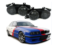 Оптика передня, фари BMW E32 / E34 стиль Hella Black