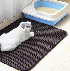 Двухслойный коврик для кошачьего туалета 40х50 см