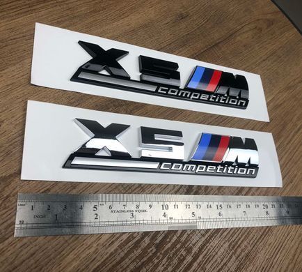 Наклейка-емблема на кузов BMW X5M Competition Chrome