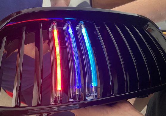 Решетка радиатора, ноздри для BMW F10 с Led подсветкой