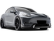 Накладка переднього бампера Tesla Model Y чорний глянець вар.2 (2020-...)