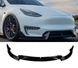 Накладка переднього бампера Tesla Model Y чорний глянець вар.2 (2020-...)